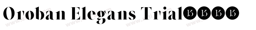 Oroban Elegans Trial字体转换